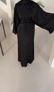 Satin Kleid mit Fledermausärmeln
