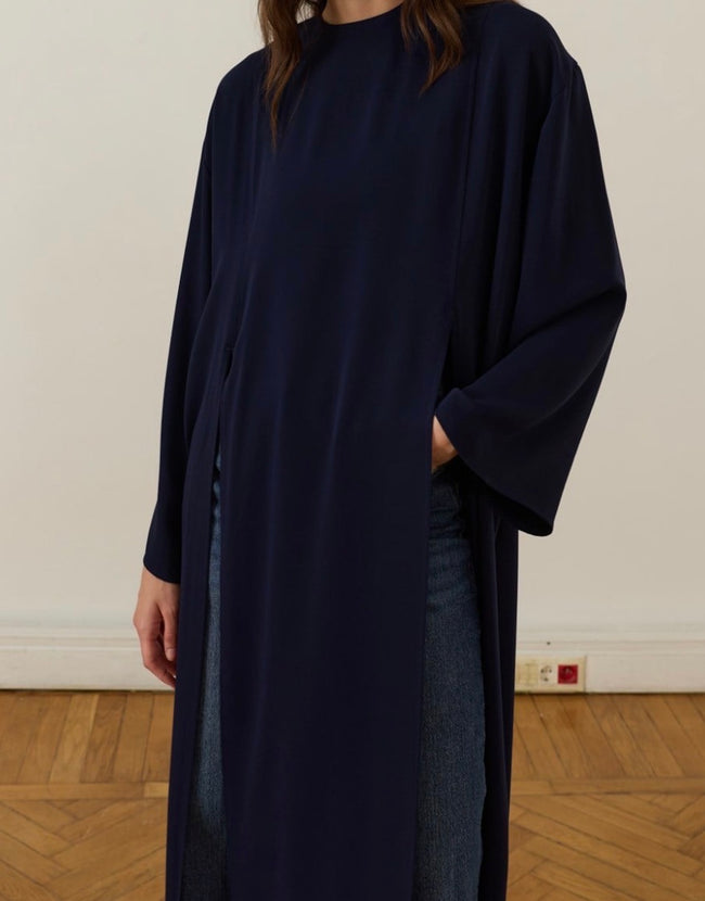 Moca Bluse mit seitlichem Schlitz