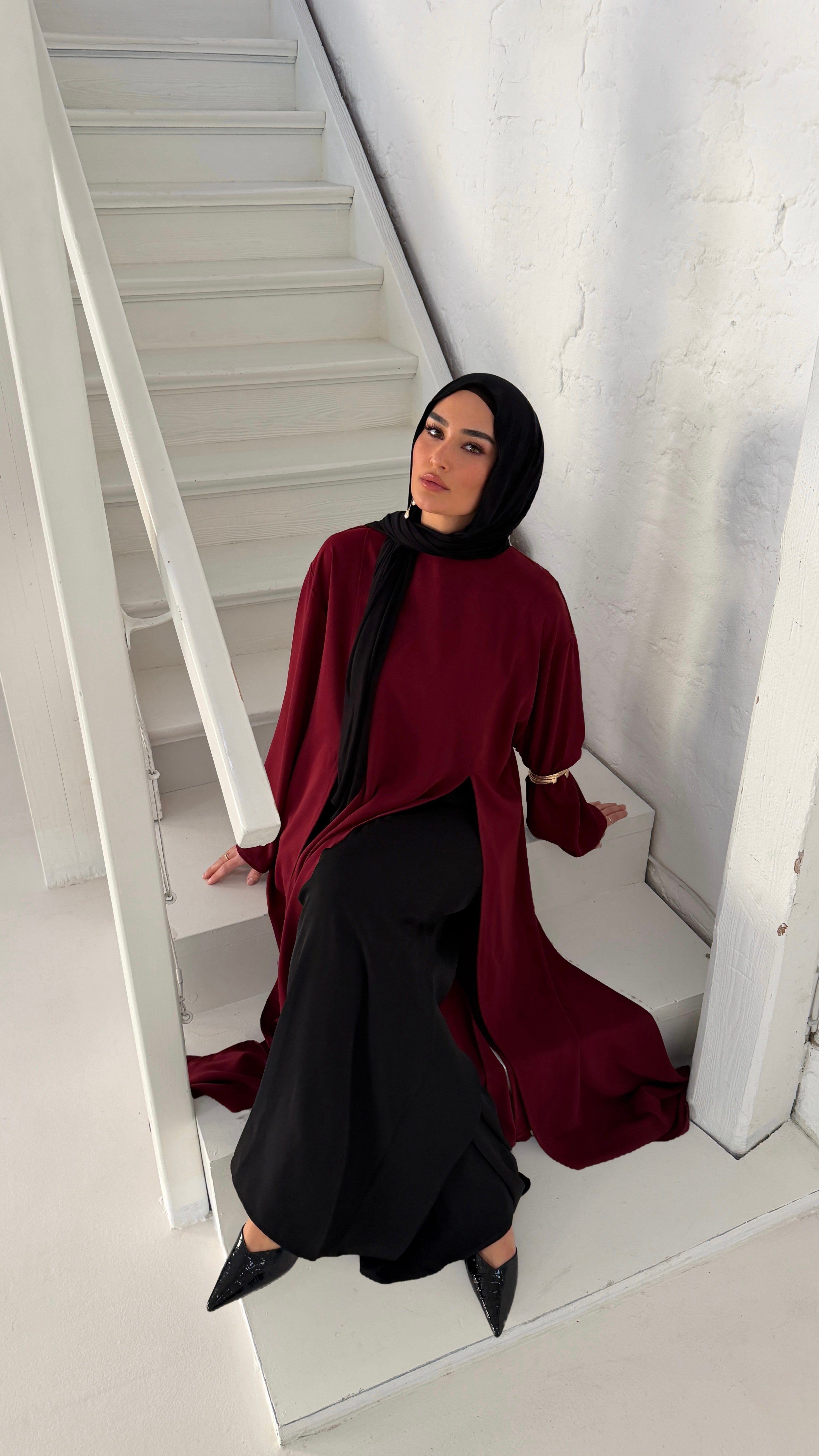 Moca Bluse mit seitlichem Schlitz