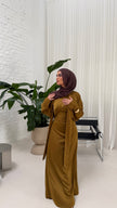 Elegantes Satin Kleid mit Bindedetail