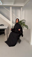 Satin Kleid mit Fledermausärmeln