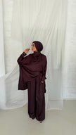 Elegantes Satin Zweiteiler-Set