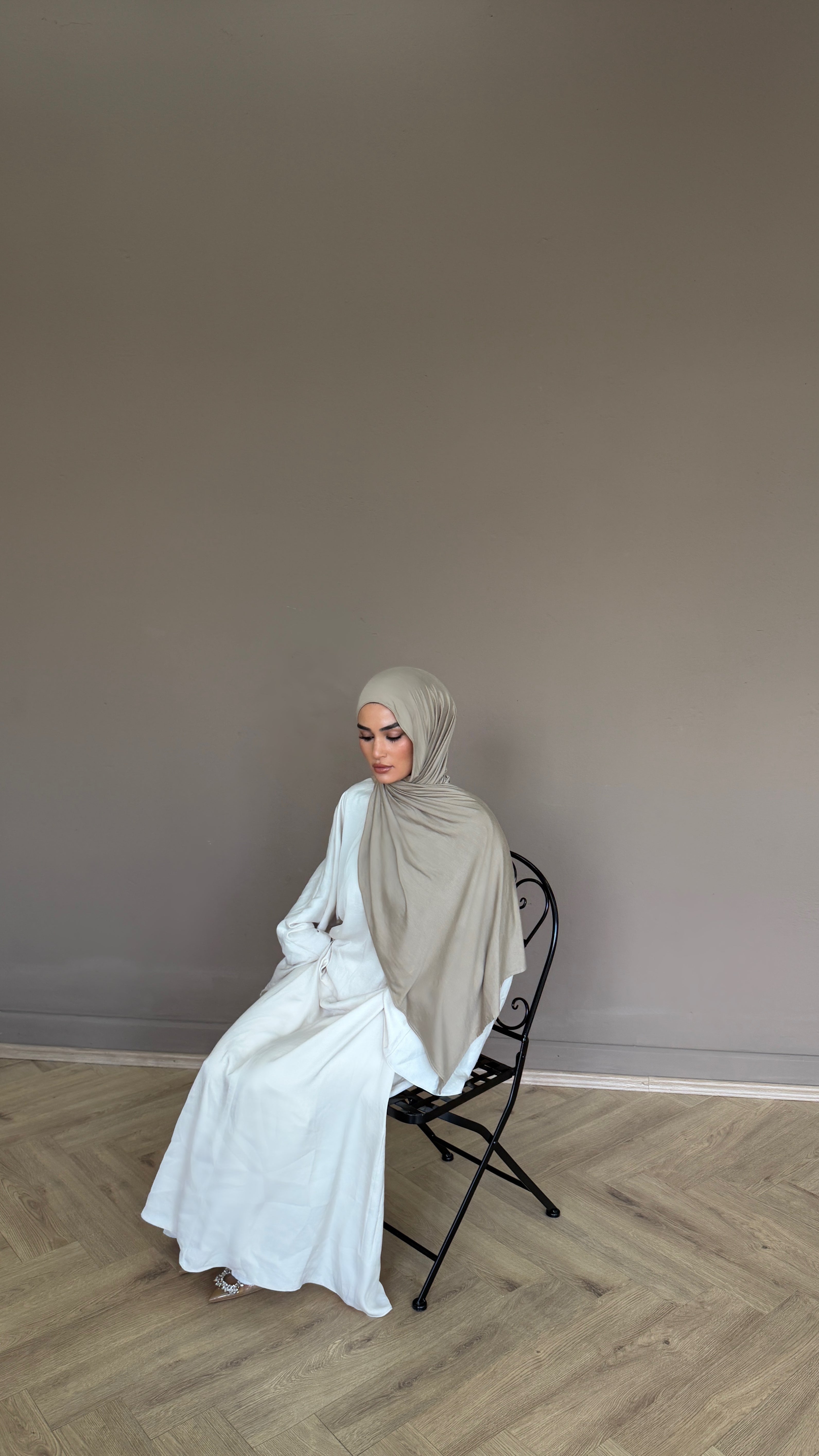 Satin Kleid mit Fledermausärmeln