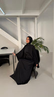 Satin Kleid mit Fledermausärmeln