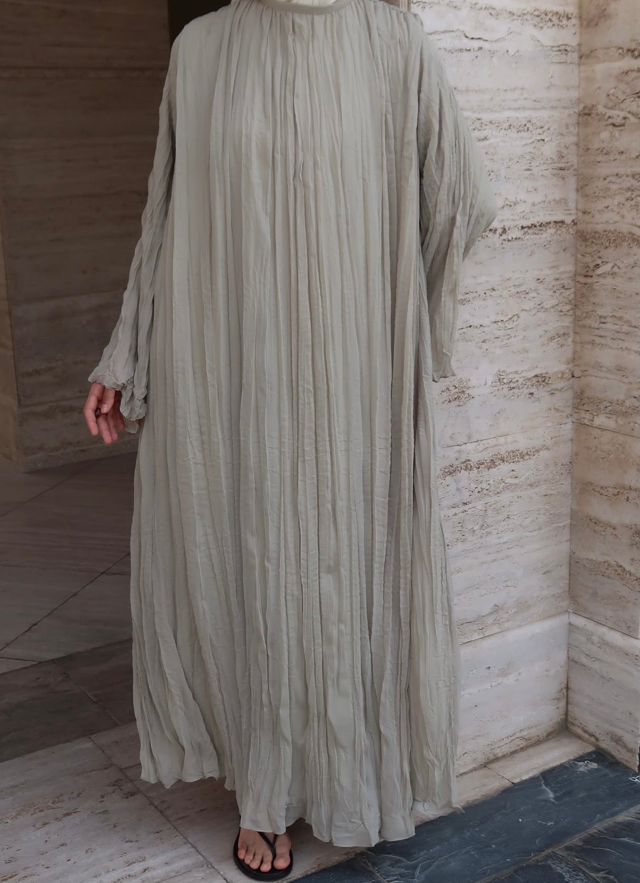 Moca Maxikleid aus edlem Crinkle-Chiffon