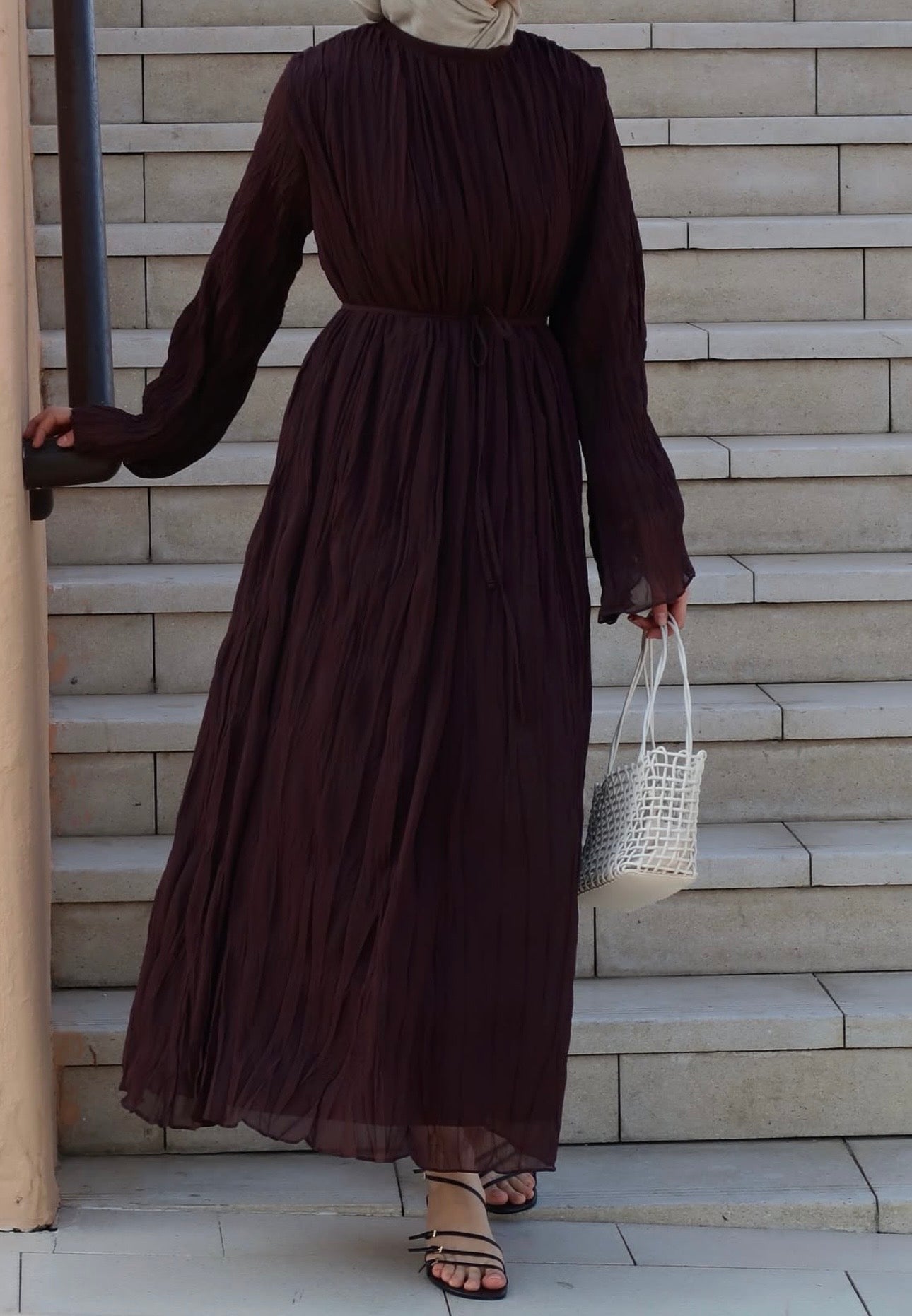 Moca Maxikleid aus edlem Crinkle-Chiffon