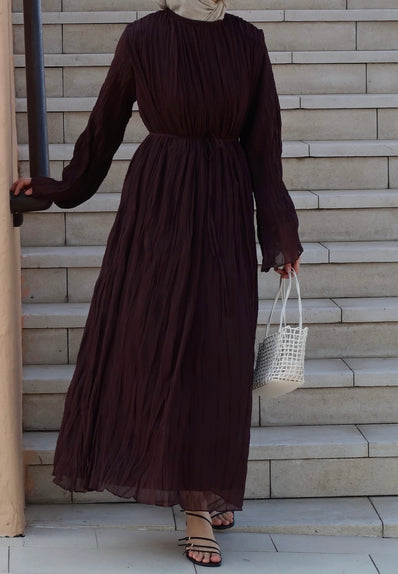 Moca Maxikleid aus edlem Crinkle-Chiffon