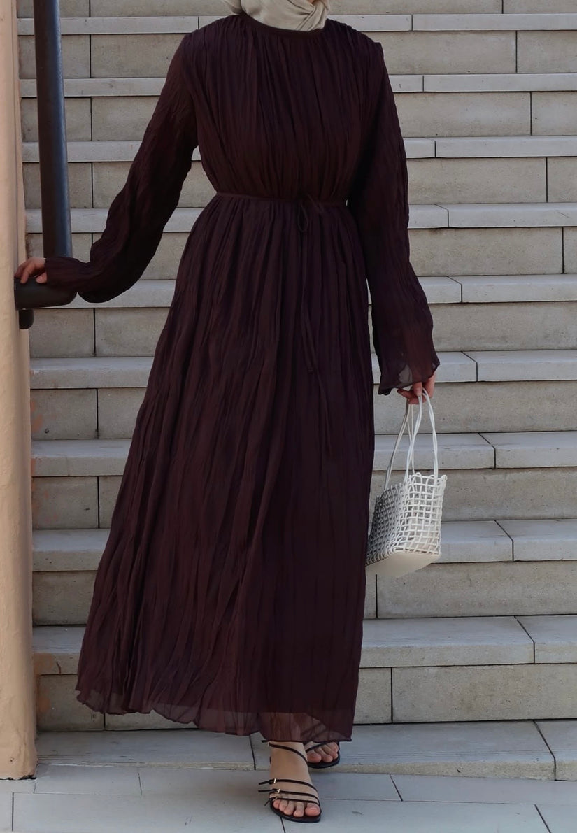 Moca Maxikleid aus edlem Crinkle-Chiffon